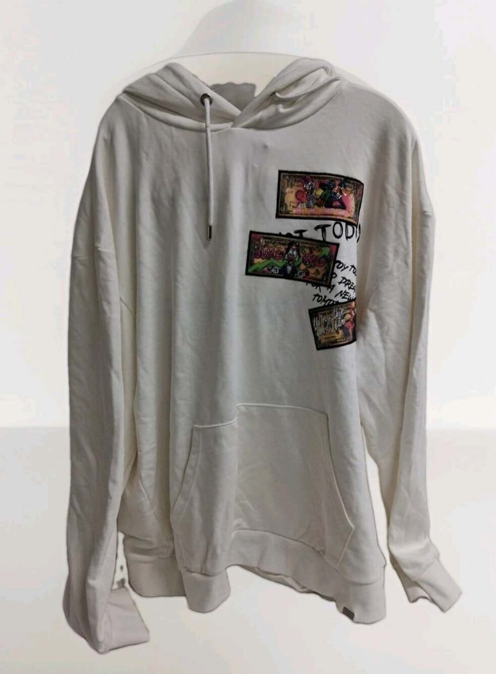 Left Point NWT Scrooge McDuck Rhinestone Hoodie Off White Size 4xl New T35